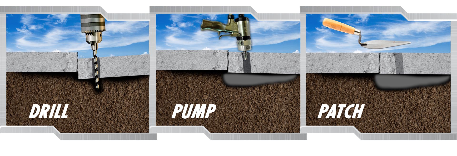 Concrete leveling process in Houston
