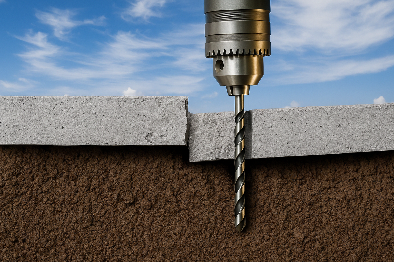 Professional concrete drilling for polyurethane foam injection in North Houston